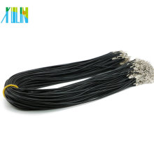 Thin Korea Waxed Cotton Cord Necklace 100pcs 1.5mm 2.0mm 19inch Adjustable Black Korea Wax String Necklace Cord 100pcs ZYN0002